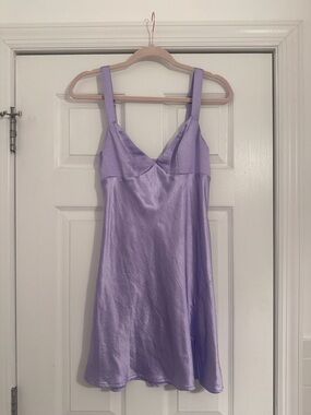 Princess Polly Lavender Satin Mini Slip Dress